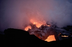 Lava erupting from volcanic vent. Lava erupting from volcanic vent.