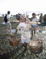 Man carrying baskets of fish to local fish market. Man carrying baskets of fish to local fish market.