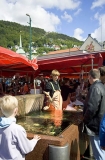 Lobster tank in local fish market. Lobster tank in local fish market.