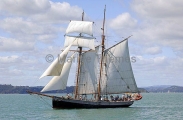 Halibut Schooner under full sail. Halibut Schooner under full sail.