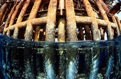 Pylons on offshore oil rig. Pylons on offshore oil rig.