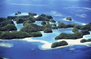 Aerial of the Palau Rock Islands and Seventy Islands National Park. Aerial of the Palau Rock Islands and Seventy Islands National Park.