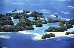 Aerial of the Palau Rock Islands and Seventy Islands National Park. Aerial of the Palau Rock Islands and Seventy Islands National Park.