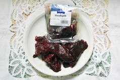 Packaged whale meat. Packaged whale meat.